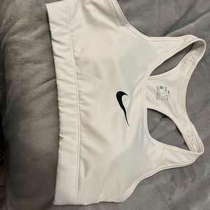 White Nike Dri fit sports bra
